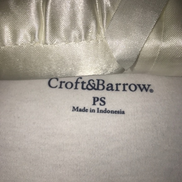 CROFT&BARROW White, Long Sleeve, Lace Top - Picture 4 of 5